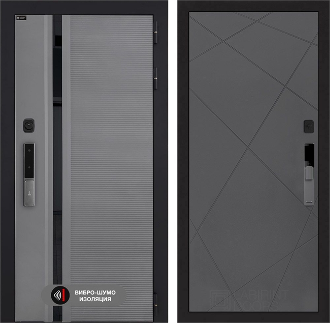 Входная дверь Пиано Смарт 2.0 панель 24 - Графит софт 55442