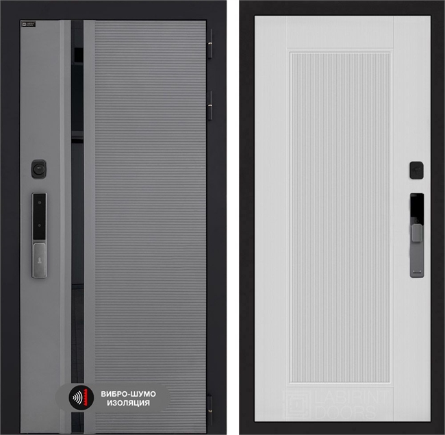 Входная дверь Пиано Смарт 2.0 панель 30 - Белый рельеф софт 55448