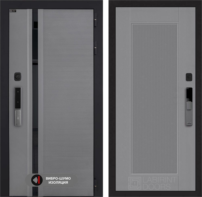 Входная дверь Пиано Смарт 2.0 панель 30 - Серый рельеф софт 55449