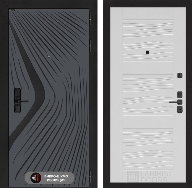 Входная дверь Лабиринт LEOLAB 06 - Белое дерево 55536