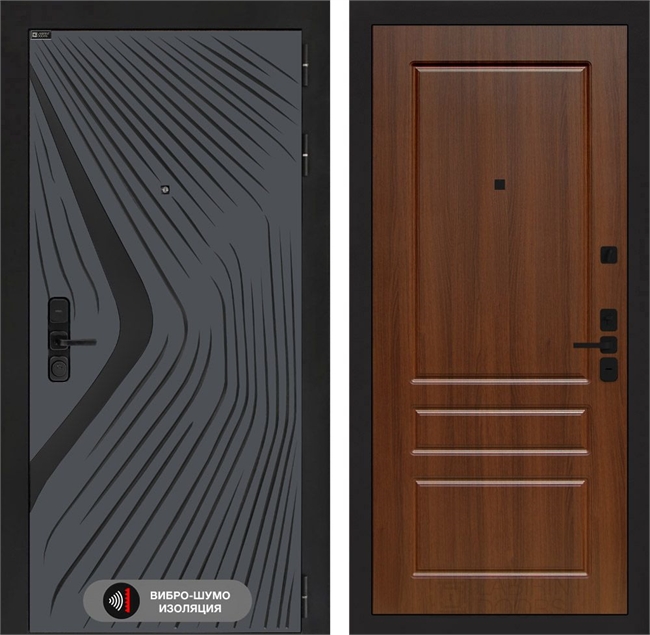 Входная дверь Лабиринт LEOLAB 03 - Орех бренди 55512