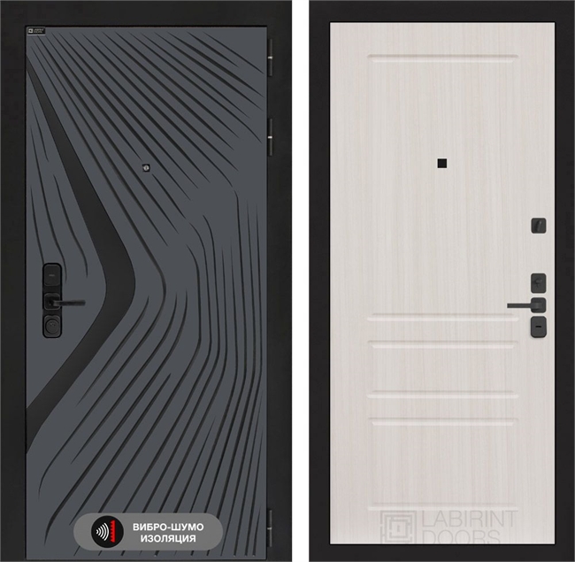 Входная дверь Лабиринт LEOLAB 03 - Сандал белый 55513