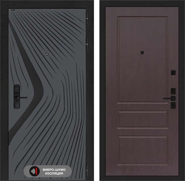 Входная дверь Лабиринт LEOLAB 03 - Орех премиум 55516