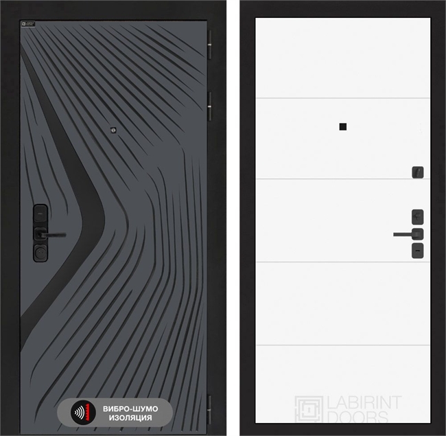 Входная дверь Лабиринт LEOLAB 13 - Белый софт 55504