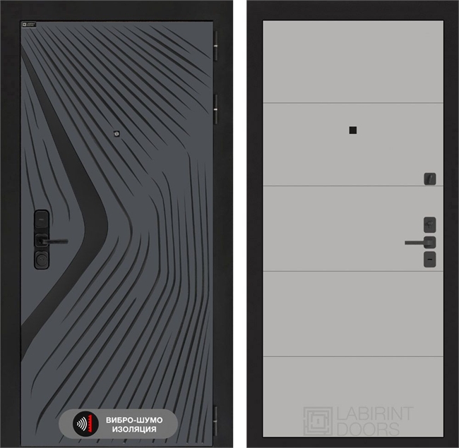 Входная дверь Лабиринт LEOLAB 13 - Грей софт 55511