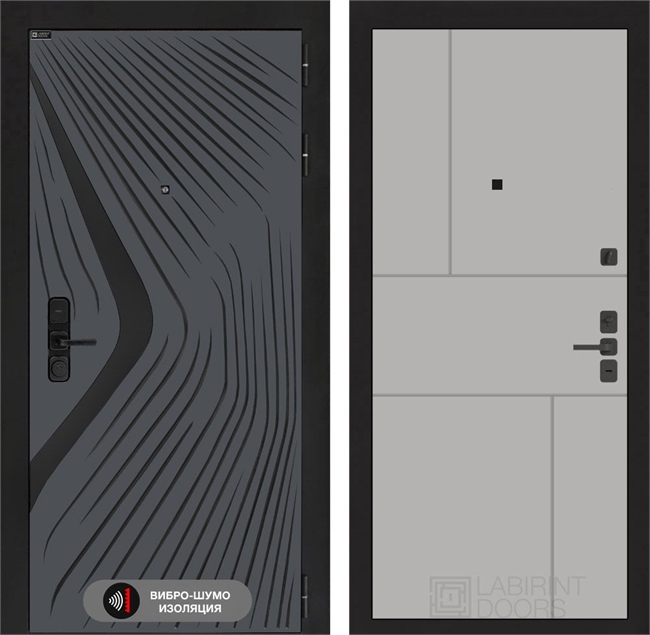 Входная дверь Лабиринт LEOLAB 21 - Грей софт 55520