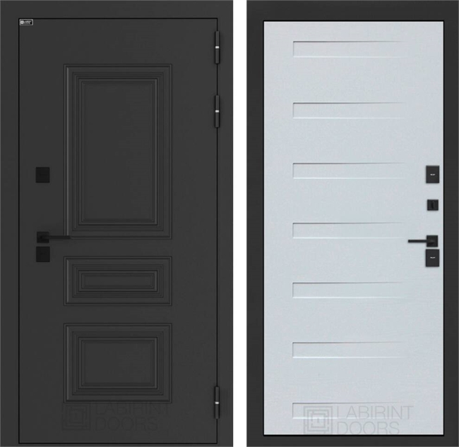 Входные двери Аляска лайт с терморазрывом 14 - Дуб кантри белый горизонтальный 55643