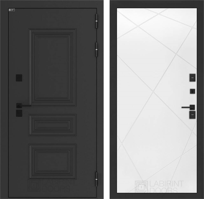 Входные двери Аляска лайт с терморазрывом 24 - Белый софт 55593