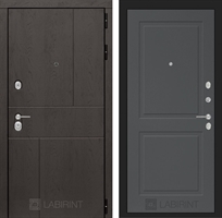 Входная металлическая дверь Лабиринт URBAN 11 - Графит софт