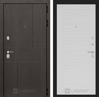 Входная металлическая дверь Лабиринт URBAN 06 - Белое дерево
