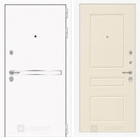 Входная металлическая дверь Лабиринт Лайн WHITE 03 - Крем софт