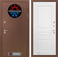 Входная металлическая дверь Лабиринт Термо Магнит 03 - Белый софт