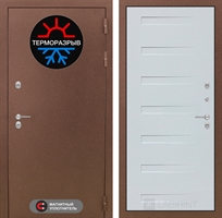 Входная металлическая дверь Лабиринт Термо Магнит 14 - Дуб кантри белый горизонтальный