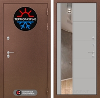 Входная металлическая дверь Лабиринт Термо Магнит с Зеркалом 19 - Грей софт
