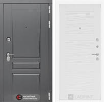 Входная металлическая дверь Лабиринт Платинум 06 - Белое дерево