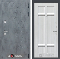 Входная металлическая дверь Лабиринт Бетон 08 - Кристалл вуд