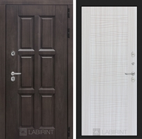 Входная металлическая дверь с Терморазрывом Лабиринт Лондон 06 - Сандал белый