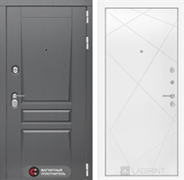 Входная металлическая дверь Лабиринт Платинум 24 - Белый софт