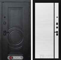Входная металлическая дверь Лабиринт GRAND 22 - Белый софт, черная вставка