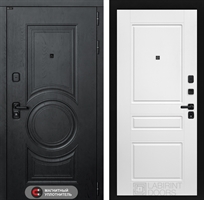 Входная металлическая дверь Лабиринт GRAND 03 - Белый софт
