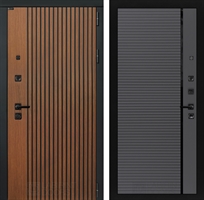 Входная металлическая дверь Лабиринт STORM 22 - Графит софт, черная вставка