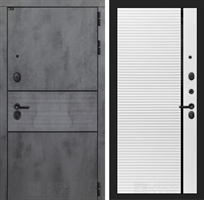 Входная металлическая дверь Лабиринт INFINITY 22 - Белый софт, черная вставка