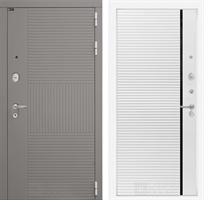 Входная металлическая дверь Лабиринт FORMO 22 - Белый софт, черная вставка