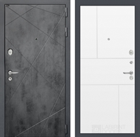 Входная металлическая дверь Лабиринт LOFT 21 - Белый софт
