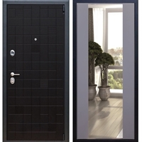 Входная металлическая дверь Тетрис 3к с Зеркалом СБ-16 Графит софт