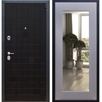 Входная металлическая дверь Тетрис 3к Пастораль Графит софт с Зеркалом