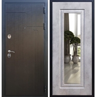 Входная металлическая дверь Тренд ФЛ-120 с Зеркалом Бетон темный