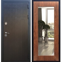 Входная металлическая дверь Тренд Пастораль Берёза морёная с Зеркалом