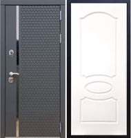 Входная металлическая дверь Sigma ФЛ-128 Белый силк сноу