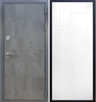 Входная металлическая дверь Гранит Бетон ФЛ-246 Белый силк сноу