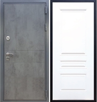 Входная металлическая дверь Гранит Бетон ФЛ-243 Белый силк сноу