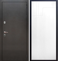 Входная металлическая дверь Триумф Антик серебро ФЛ-246 Белый силк сноу
