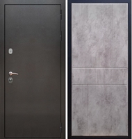 Входная металлическая дверь Триумф Антик серебро ФЛ-290 Бетон темный