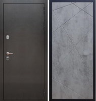 Входная металлическая дверь Триумф Антик серебро ФЛ-291 Бетон тёмный