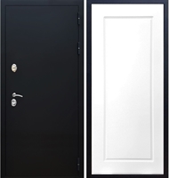 Входная металлическая дверь Триумф Чёрный муар ФЛ-119 Белый силк сноу