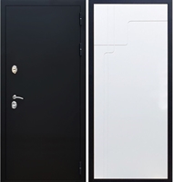 Входная металлическая дверь Триумф Чёрный муар ФЛ-246 Белый ясень
