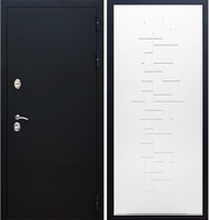 Входная металлическая дверь Триумф Чёрный муар ФЛ-289 Белый ясень