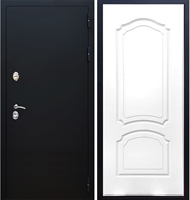 Входная металлическая дверь Триумф Чёрный муар ФЛ-140 Белый силк сноу