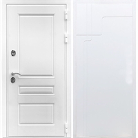 Входная белая дверь Император ФЛ-246 Белый ясень