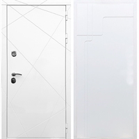 Белая Входная металлическая дверь Олимпия ФЛ-246 Белый ясень