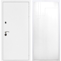 Входная металлическая дверь Триумф Белая шагрень ФЛ-246 Белый силк сноу