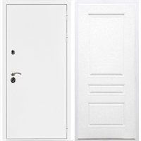 Входная металлическая дверь Триумф Белая шагрень ФЛ-243 Белый ясень