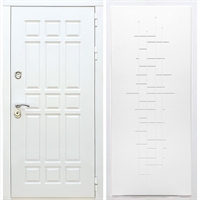 Входная белая дверь DALLAS ФЛ-289 Белый ясень
