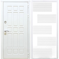 Входная белая дверь DALLAS ФЛ-185 Белый силк сноу