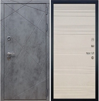 Входная металлическая дверь Неман ФЛ-63 Дуб крем фактурный
