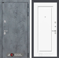 Входная металлическая дверь Лабиринт Бетон 27 - Эмаль RAL 9003